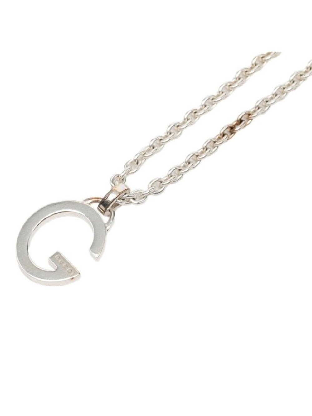 Gucci G Logo Chain Pendant Silver